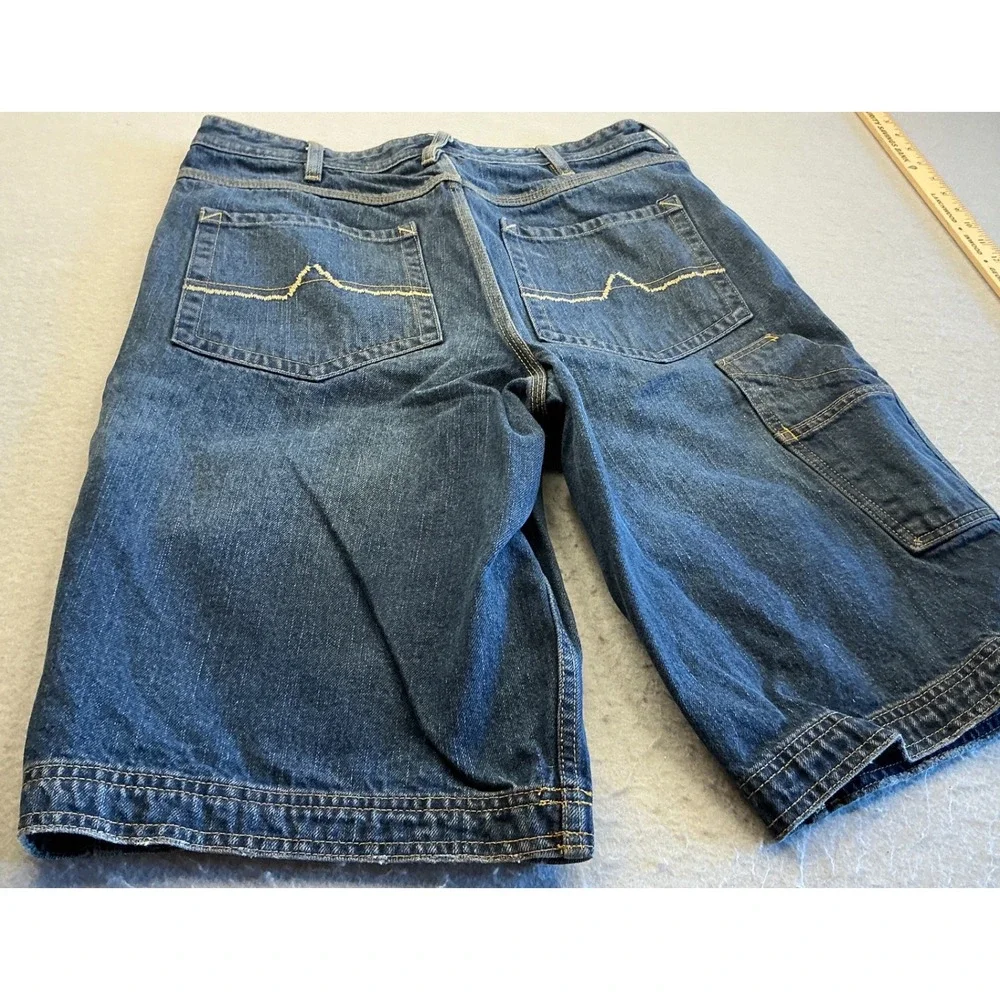 Urban Pipeline Vintage Y2K Denim Carpenter Shorts Baggy Skate Mens 34 Streetwear